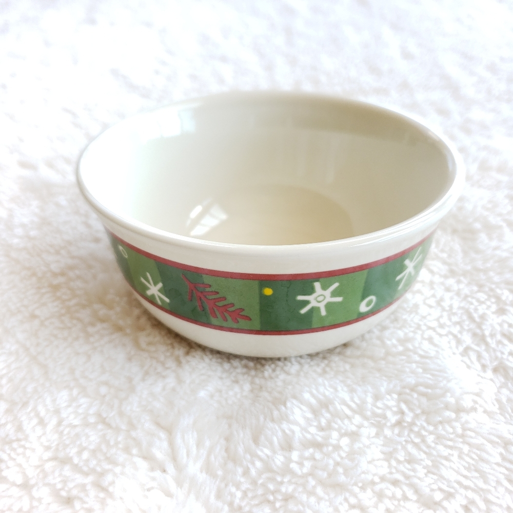 Longaberger Holiday Stripe Small Candy Dish